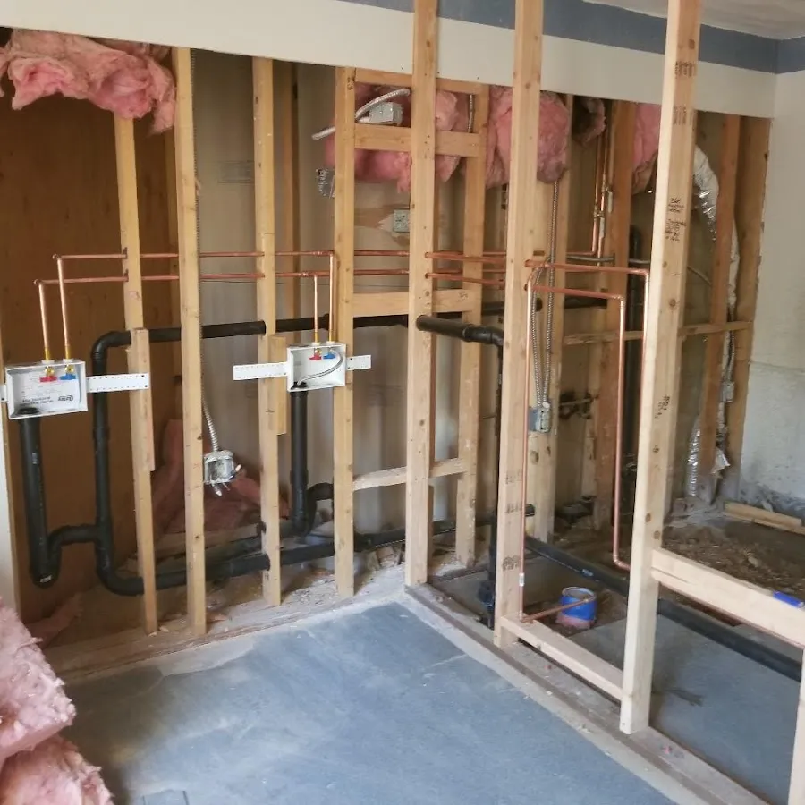 Copper pipe rough-in and plumbing installation in Pennsville